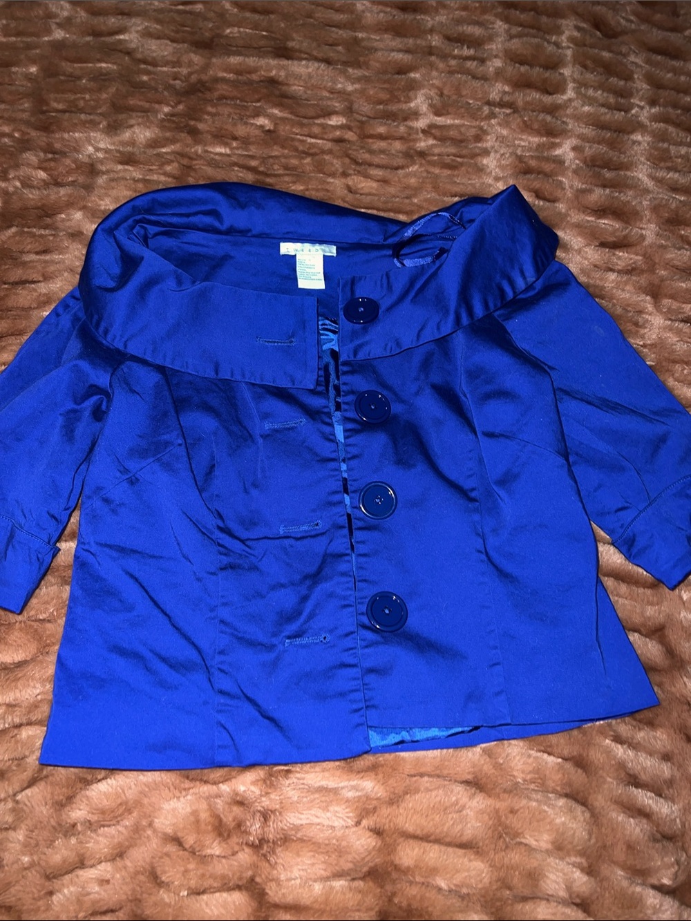 Tweeds Royal Blue Buttoned Jacket
